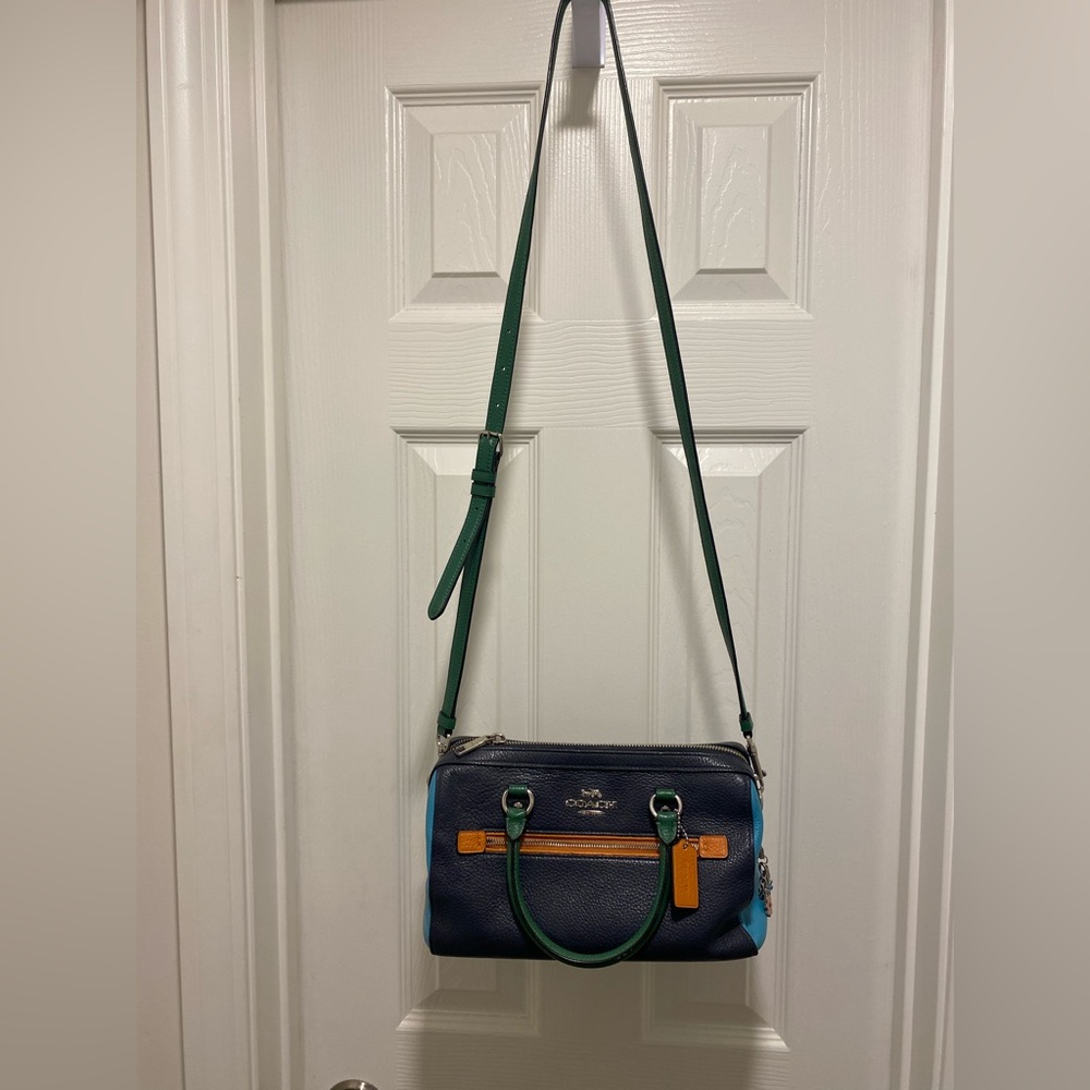 Coach Rowan Satchel Bag In Colorblock